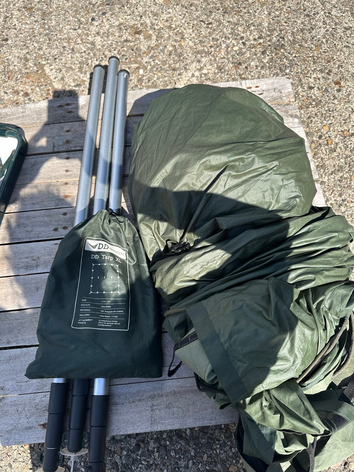 DD Tarp XL met extra palen en zuignappen voor camperluifel, Ophalen of Verzenden, Gebruikt