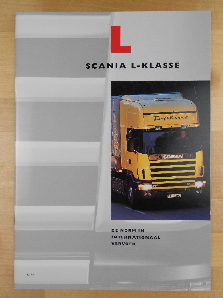 Scania 144L 124L 114L 94L Brochure 1996 – 144 124 114 94 L, Ophalen of Verzenden, Zo goed als nieuw, Overige merken, Scania