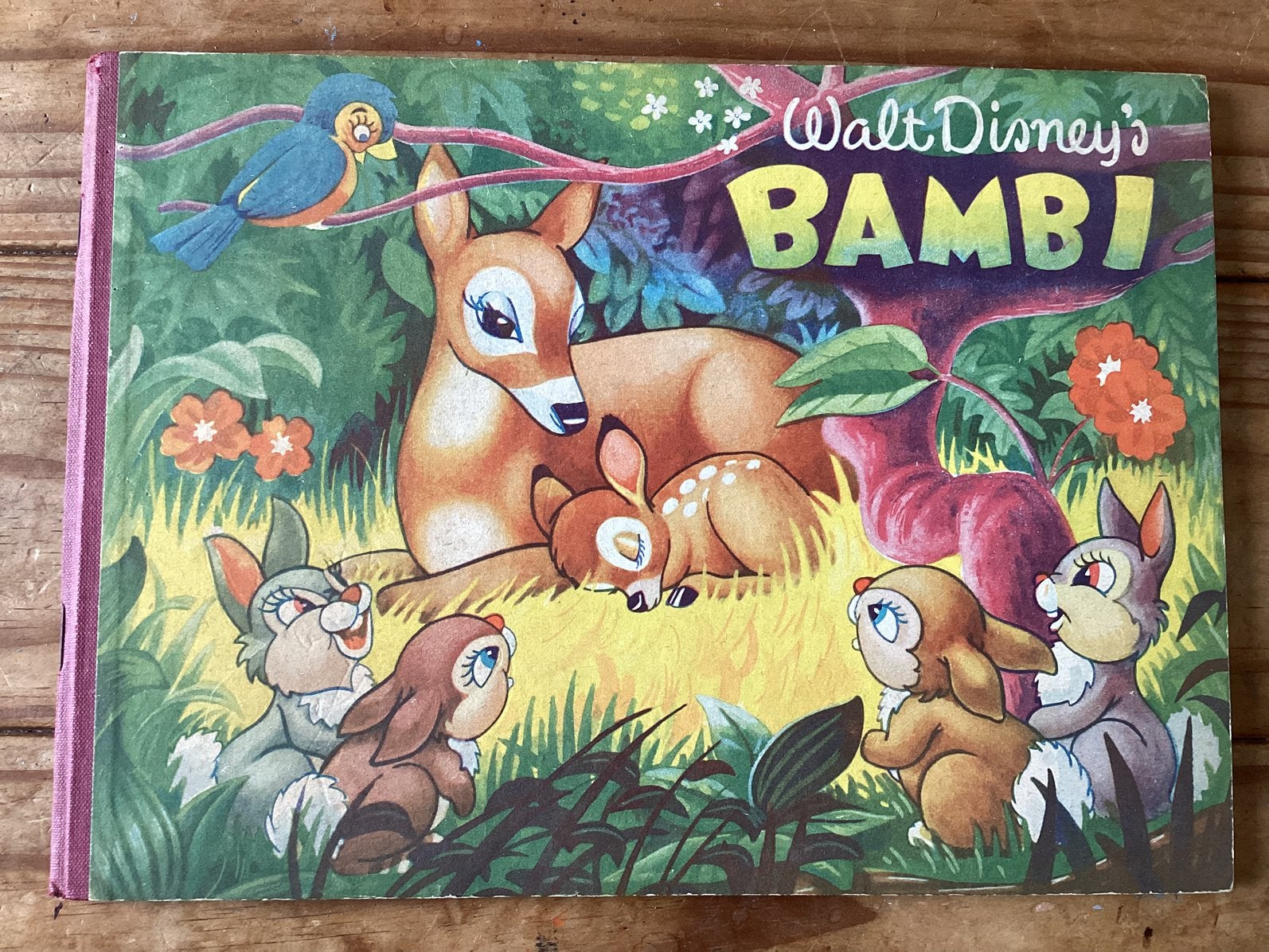 Bambi stickerboek uit 1952, Ophalen of Verzenden, Gelezen, Plaatjesalbum