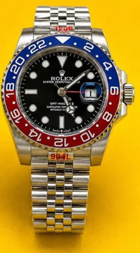 Mooie 1 op 1 GMT-Master II 'Pepsi', Sieraden, Tassen en Uiterlijk, Horloges | Heren, Overige merken, Staal, Staal, Polshorloge