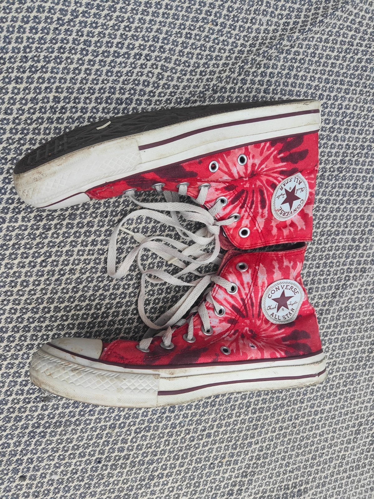 Converse All Star Tie-Dye Sneakers Rood Maat 39, Converse, Ophalen of Verzenden, Sneakers of Gympen, Gedragen