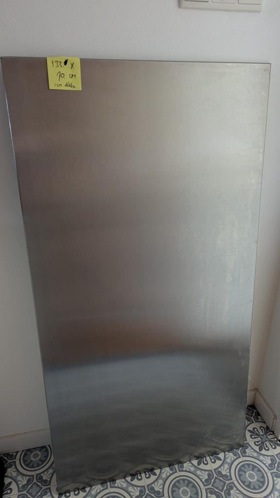 RVS achterwand voor keuken of werkruimte, Ophalen, Gebruikt, 100 tot 150 cm, 50 tot 100 cm
