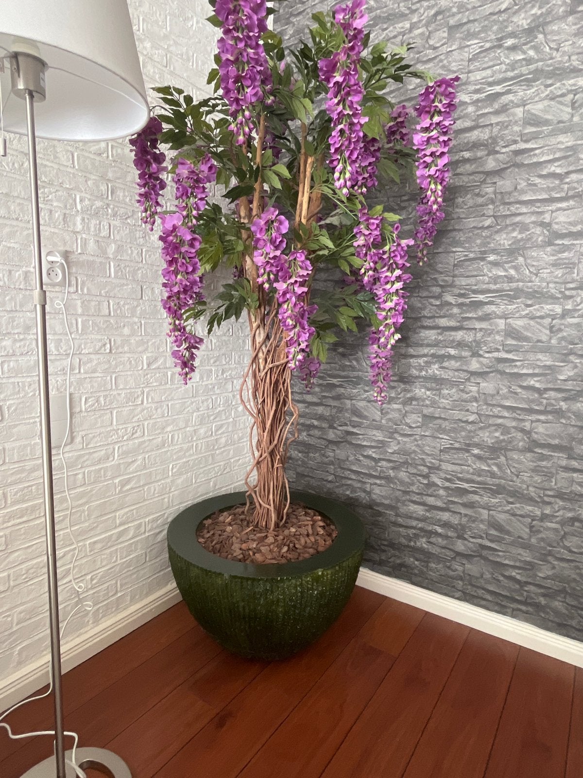 Kunstplant Blauweregen - Realistische Wisteria Boom, Ophalen, Kunstplant, Zo goed als nieuw, Kunststof