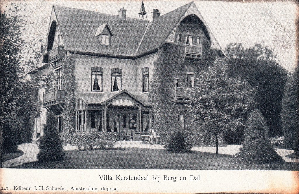 Berg en Dal   -   Villa Kerstendaal ,  1904      =0018/19=, Ophalen of Verzenden, Voor 1920, Gelopen, Gelderland