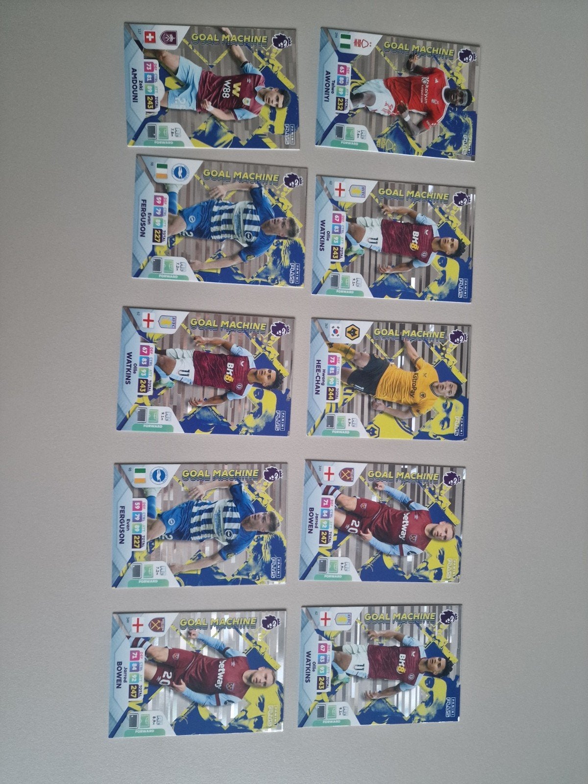 Panini Plus Premier League Goal Machine Kaarten, Ophalen, Zo goed als nieuw, Buitenlandse clubs, Spelerskaart