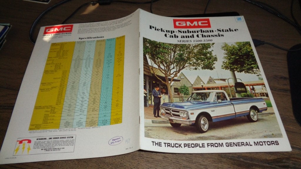 ZELDZAME USA Folder GMC Pickup-Suburban en Series 1500-3500, Verzenden, Nieuw, Overige merken