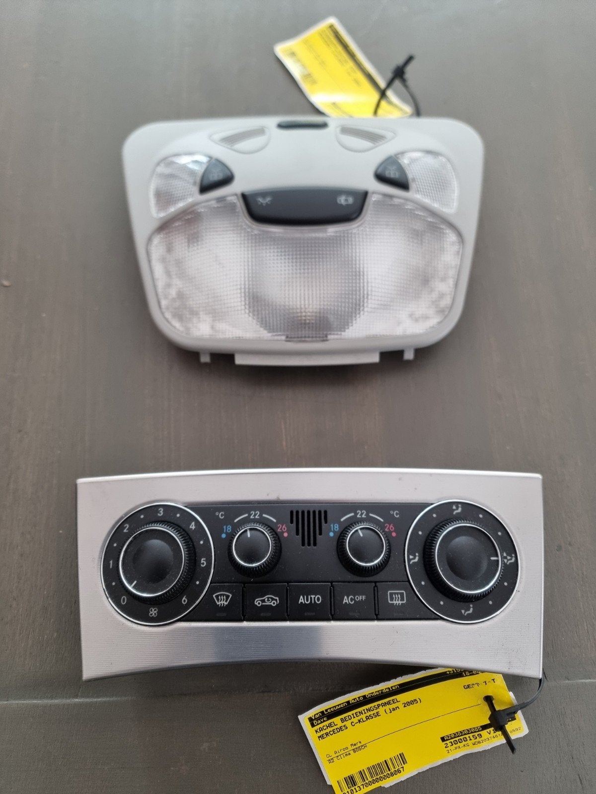 Kachel bedieningspaneel en binnenverlichting Mercedes W203, Auto diversen, Autoradio's, Ophalen