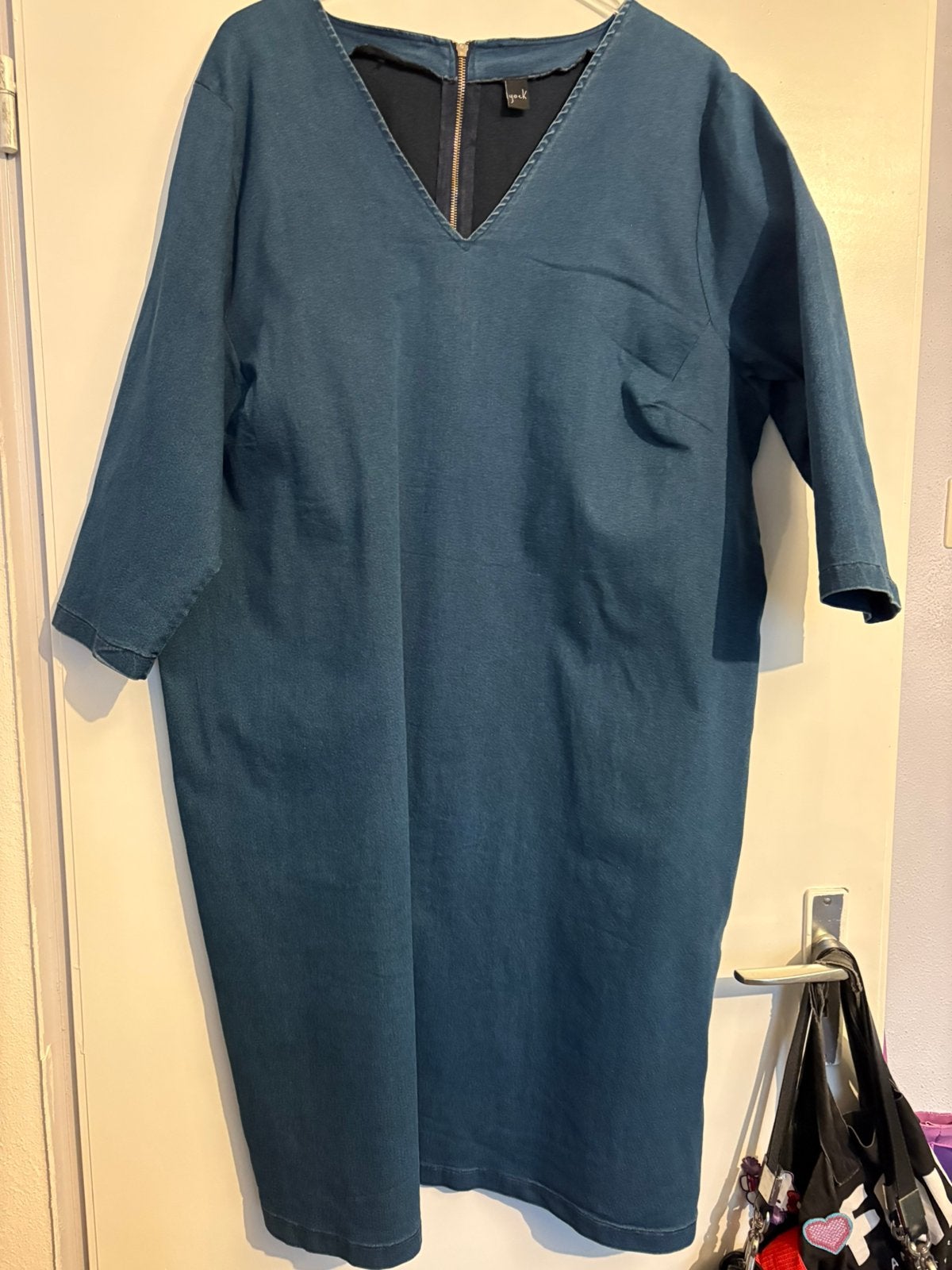 Yoek spijkerjurk stretch, XL, Ophalen of Verzenden, Nieuw, Blauw, Jurk