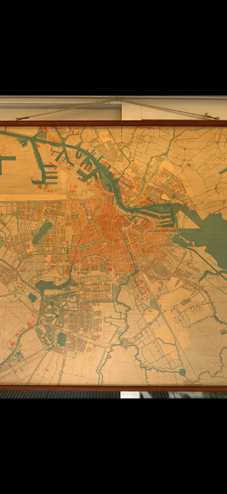 Wandkaart plattegrond Amsterdam jaren 60, Ophalen, Aardrijkskunde