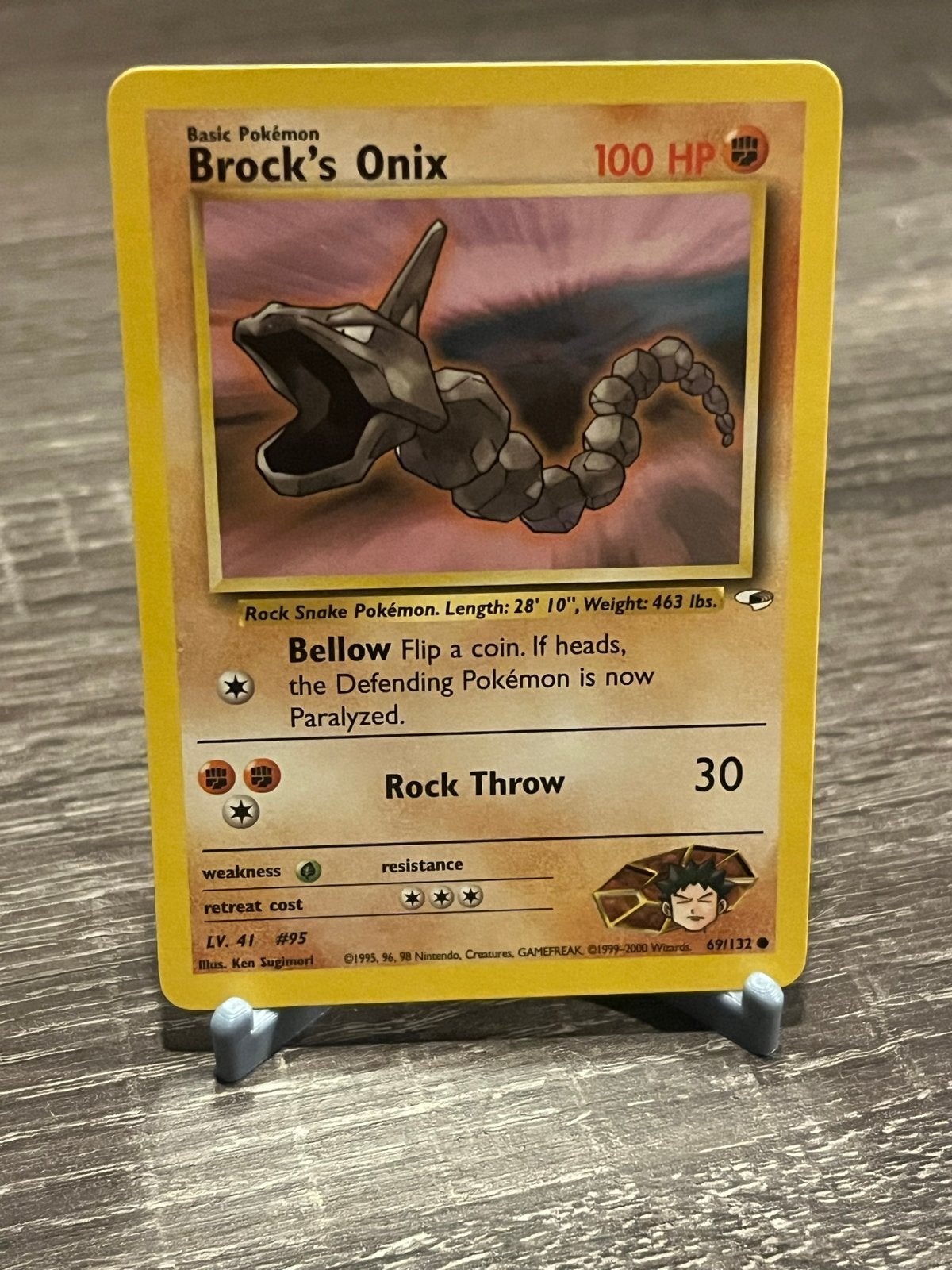 Brock's Onix (69/132) - Gym Heroes -  EX, Ophalen of Verzenden, Zo goed als nieuw, Losse kaart