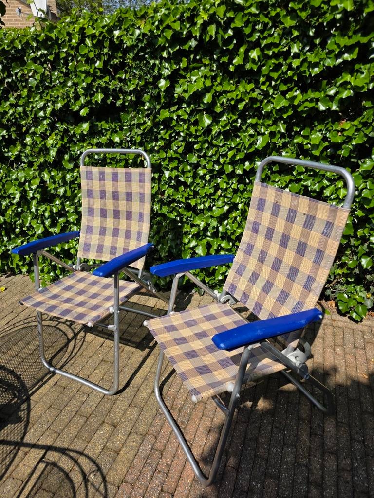 2 Dukdalf lichtgewicht en verstelbare stoelen., Caravans en Kamperen, Ophalen of Verzenden, Zo goed als nieuw, Campingstoel