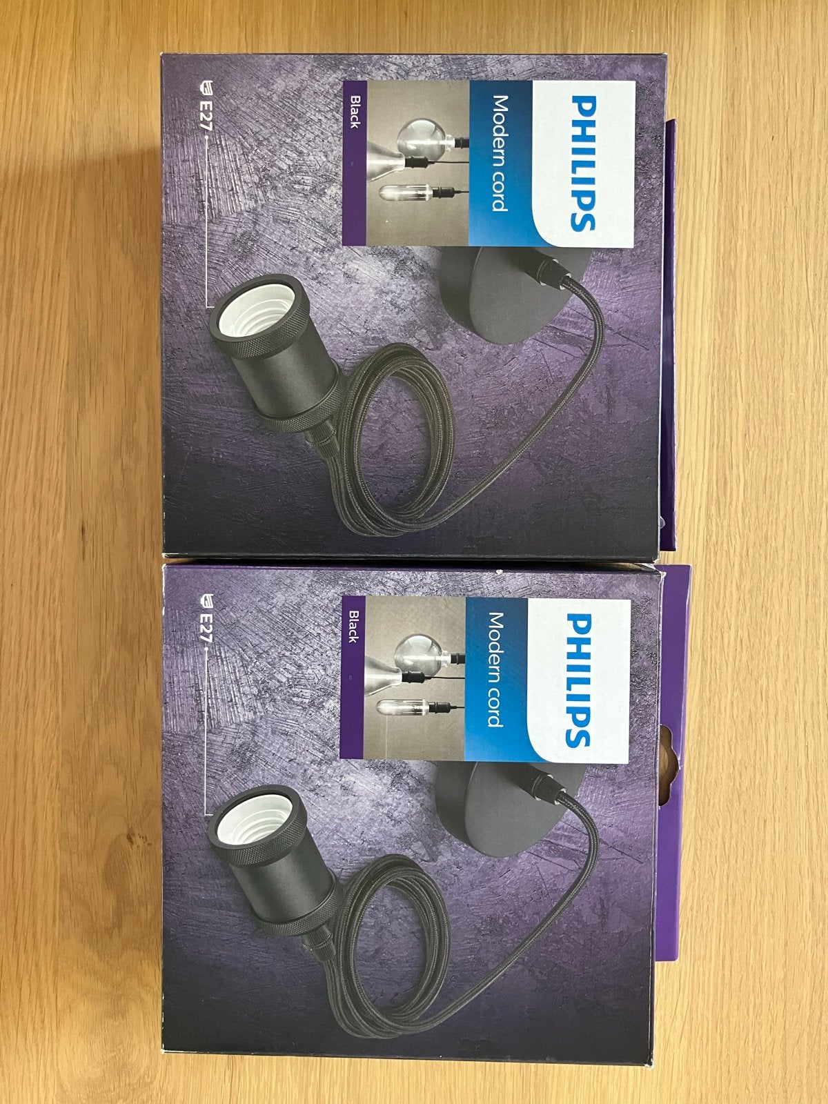Philips Modern Cord E27 Zwart - Nieuw, Huis en Inrichting, Lampen | Losse lampen, Philips, Overige typen, Nieuw, E27 (groot)