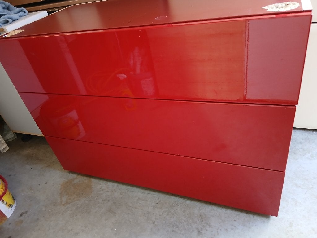 Keuken ladekasten + kast hoogglans rood 75 euro los mogelijk, Ophalen, Gebruikt, 100 tot 150 cm, 150 tot 200 cm