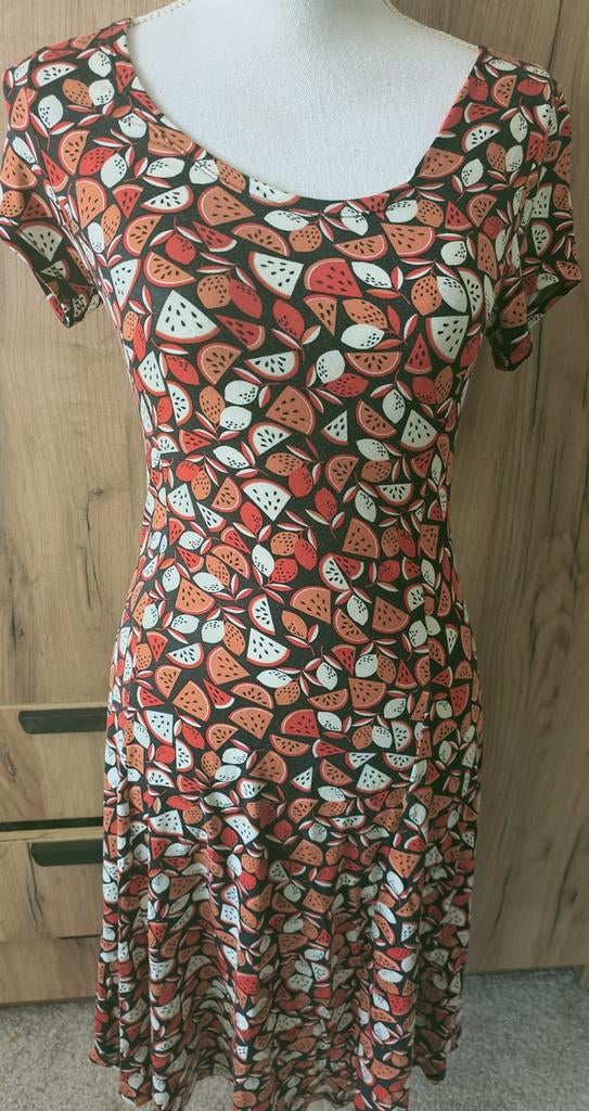 Joka dress maat S oranje wit zwart Tantilly, Overige kleuren, Verzenden, Zo goed als nieuw, Maat 36 (S)