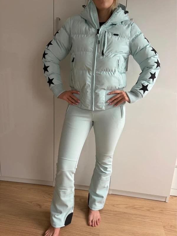 Airforce skipak skijas sterren skibroek softshell XS, Airforce, Ophalen of Verzenden, Zo goed als nieuw, Maat 34 (XS) of kleiner