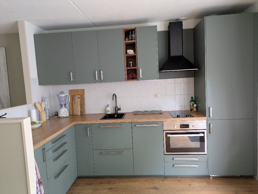Complete keuken, Huis en Inrichting, Keuken | Complete keukens, Ophalen, Hoekkeuken, Zo goed als nieuw, Hout