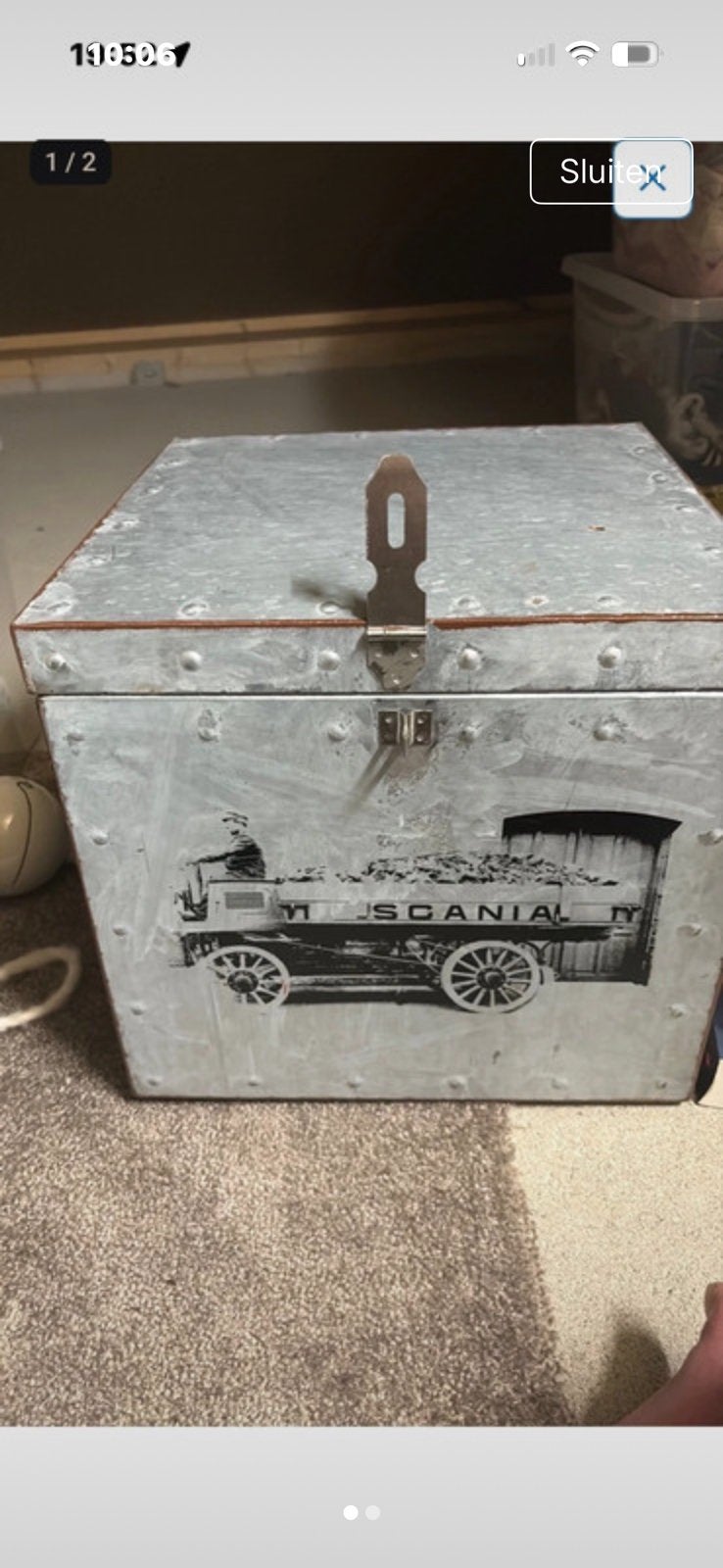 Scania metalen kist, Huis en Inrichting, Ophalen, Zo goed als nieuw, 50 tot 100 cm, Minder dan 50 cm