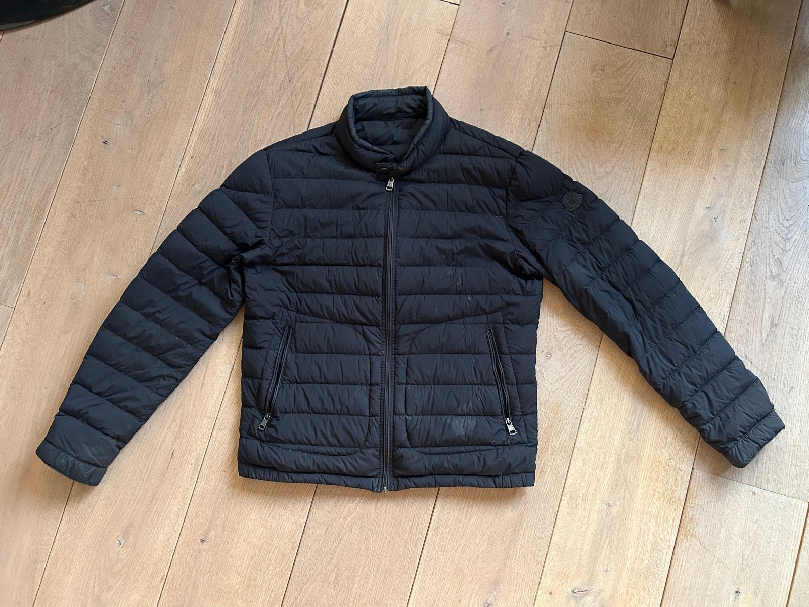 Moncler gewatteerd jas - Zwart - Size 3, Ophalen of Verzenden, Gedragen, Maat 48/50 (M), Zwart