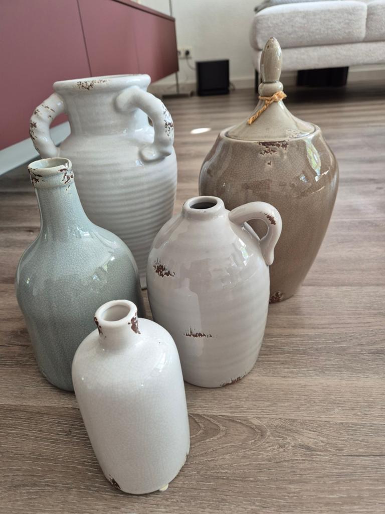 Set  riverdale vazen, wordt niet verzonden. Alleen ophalen, Ophalen of Verzenden, Overige kleuren, Glas, Minder dan 50 cm