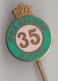 Kvvm ons belang 35, Verzamelen, Speldjes, Pins en Buttons, Verzenden, Zo goed als nieuw, Overige onderwerpen