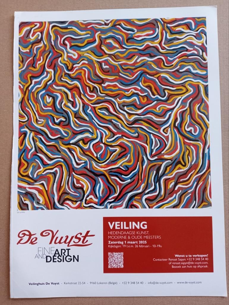 Sol LeWitt veiling affiche 2025, Ophalen of Verzenden