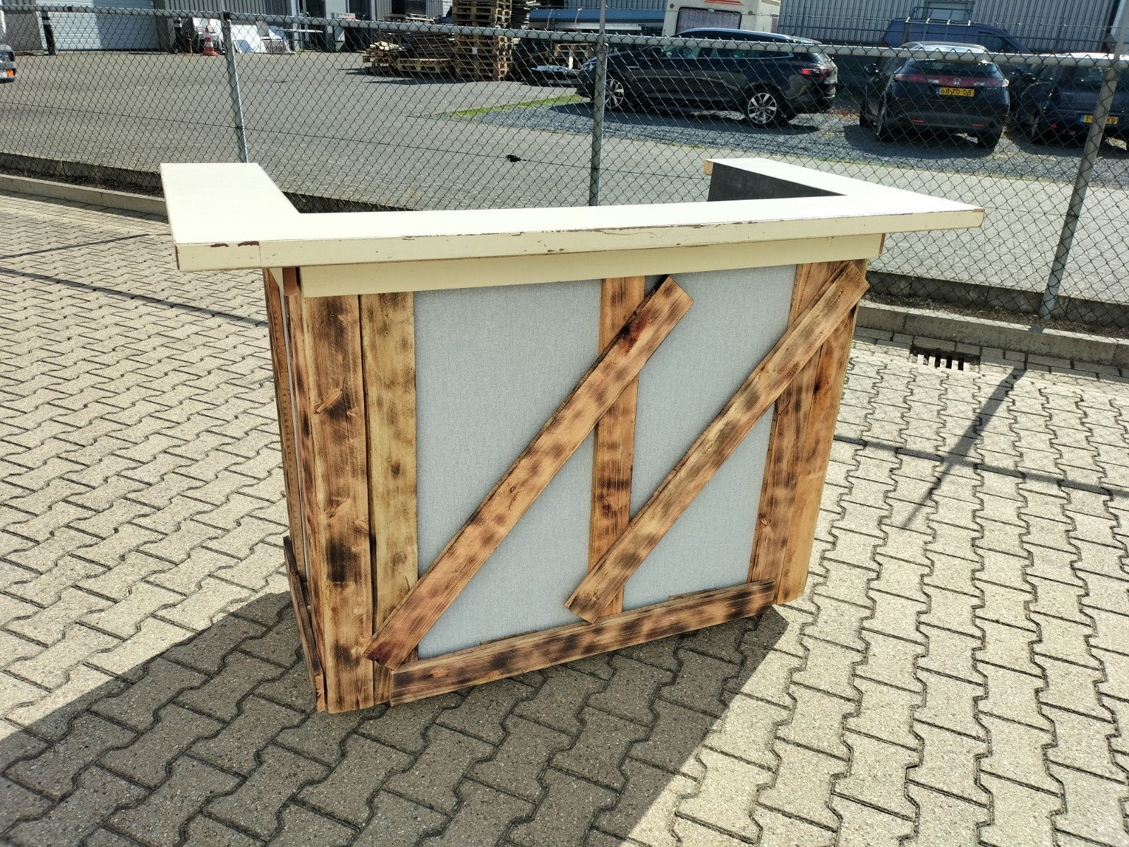 Stoer houten barretje met wasbak – tuinbar / mancave / overk, Ophalen