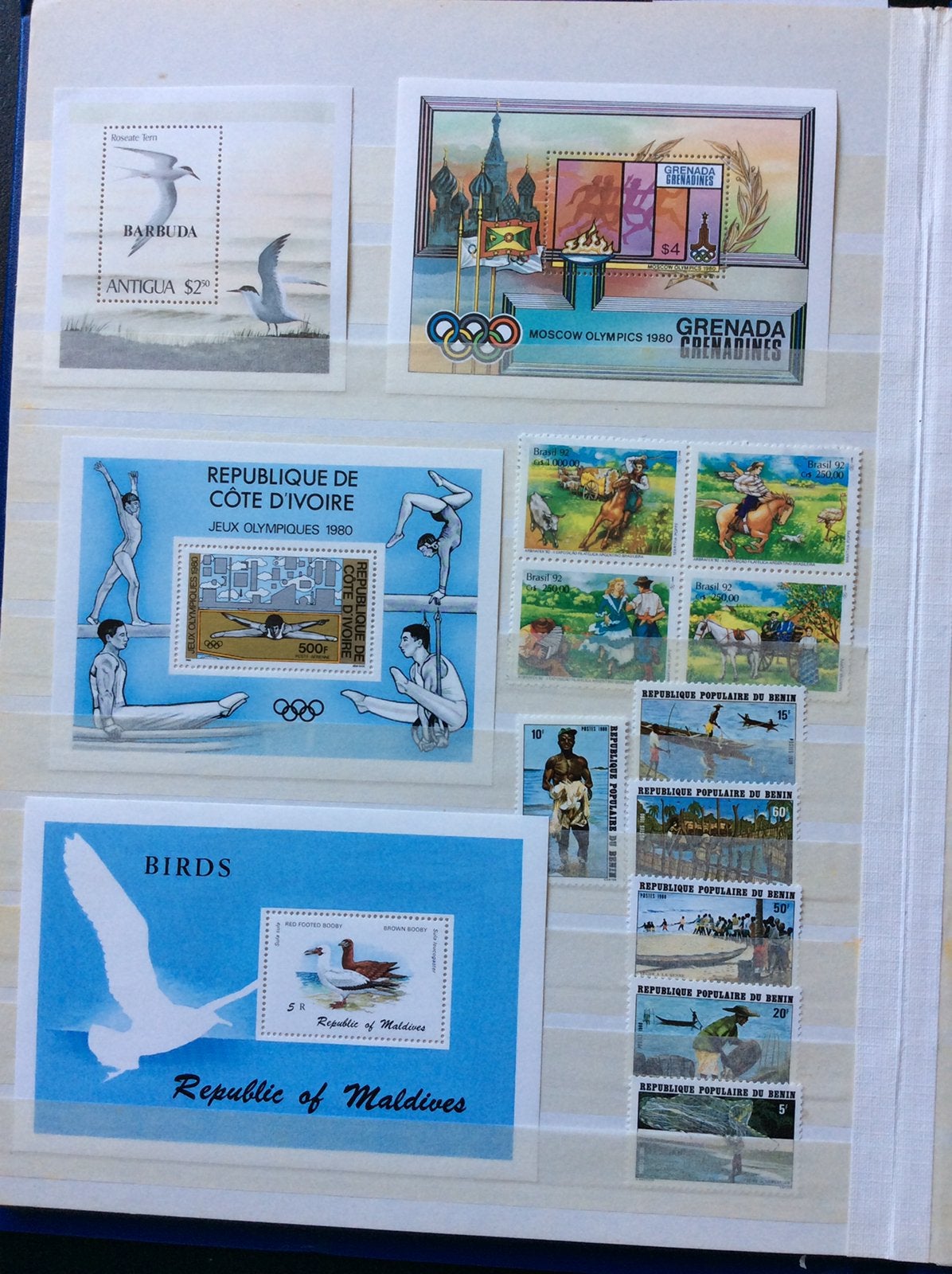 Album ongebr complete series afrika/Amerika/Belize, Postzegels en Munten, Ophalen of Verzenden, Sport