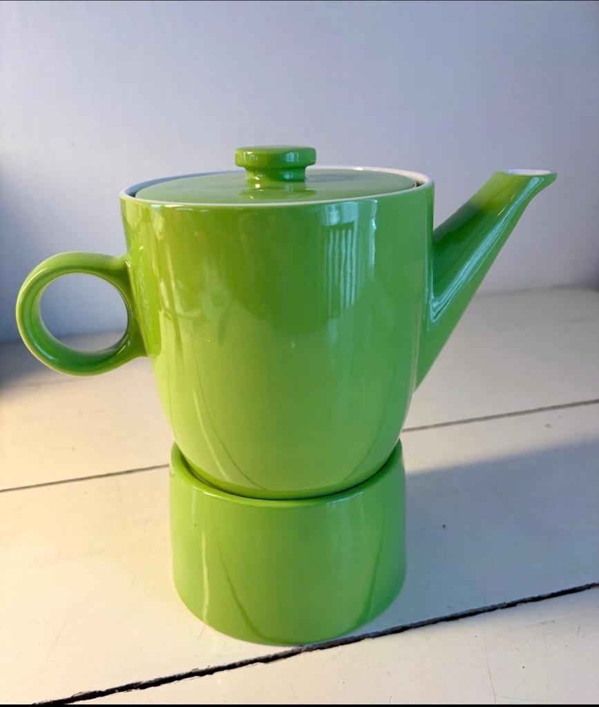 Nieuwe Pickwick theepot met theelicht - 1 Liter, Theepot/fluitketel, Groen, Nieuw, Ophalen of Verzenden