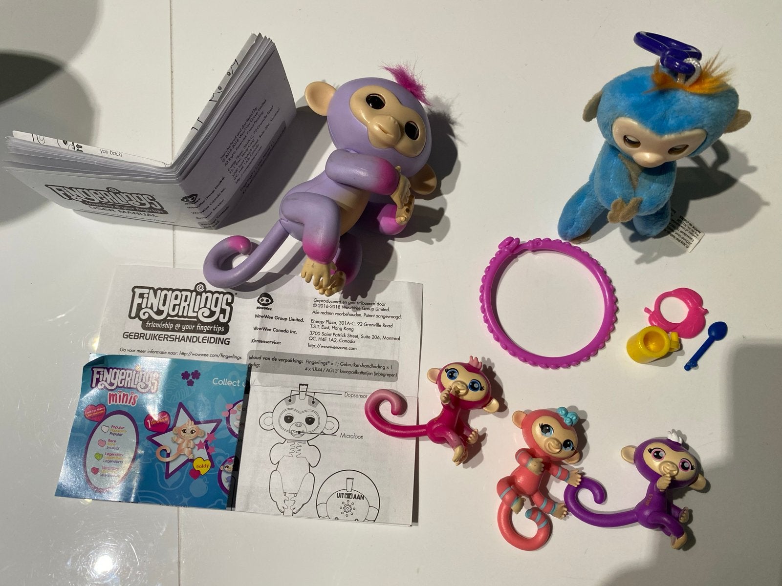 Fingerlings Aapjes Speelgoed Set - Interactieve Vriendjes, Ophalen of Verzenden, Gebruikt