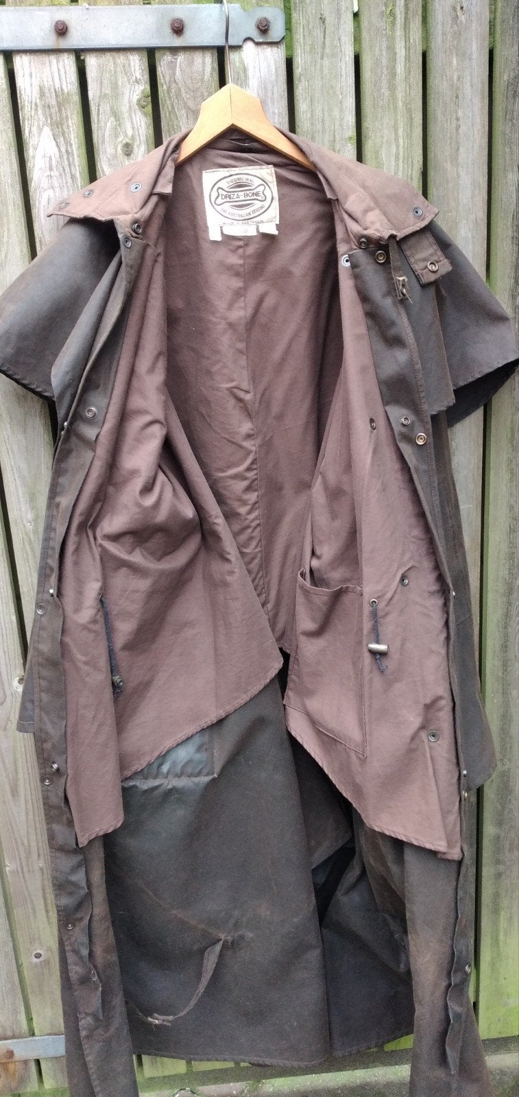 Driza Waxcoat, in prima staat, met schapenbody. maat 7., Ophalen, Driza- Bone, Bruin, Maat 56/58 (XL)