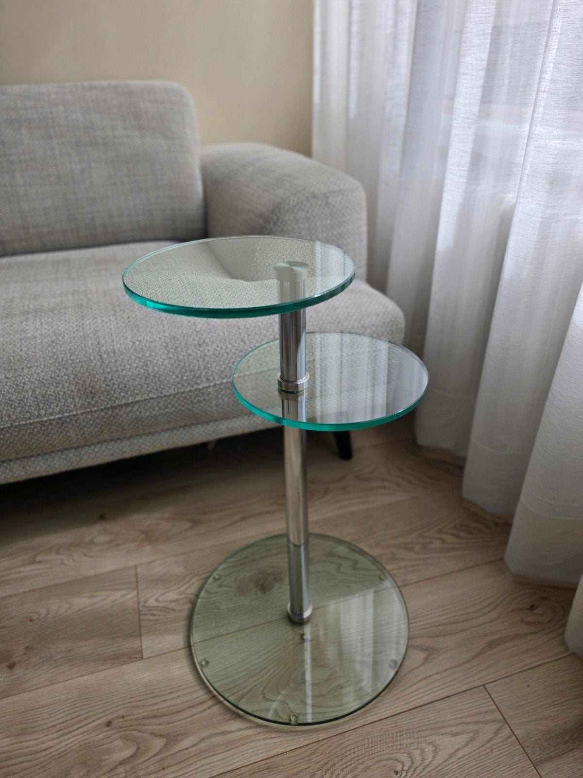 Gispen GT 721 Bijzettafel - Zo goed als nieuw, Huis en Inrichting, Minder dan 55 cm, Rond, Ophalen of Verzenden, Modern, Minimalistisch, Design