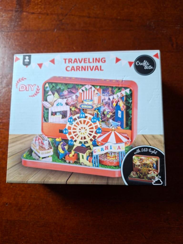 DIY Miniatuur Kermis in Blik met LED-verlichting, Overige thema's, Nieuw, Meerkleurig, Overige merken