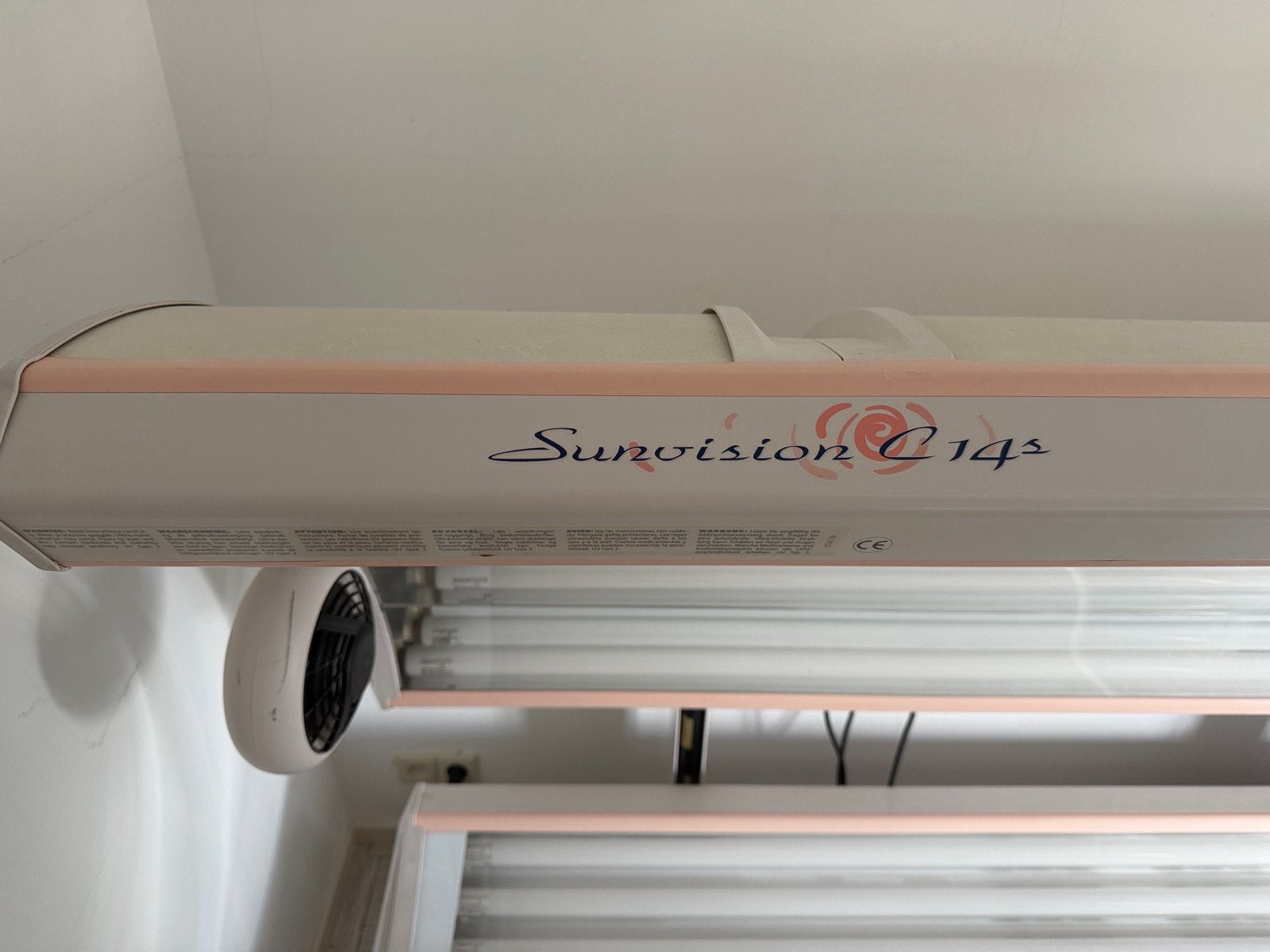 Gratis Sunvision C14s zonnebank, Ophalen, Gebruikt, Zonnebank dubbelzijdig, 10 tot 15 lampen