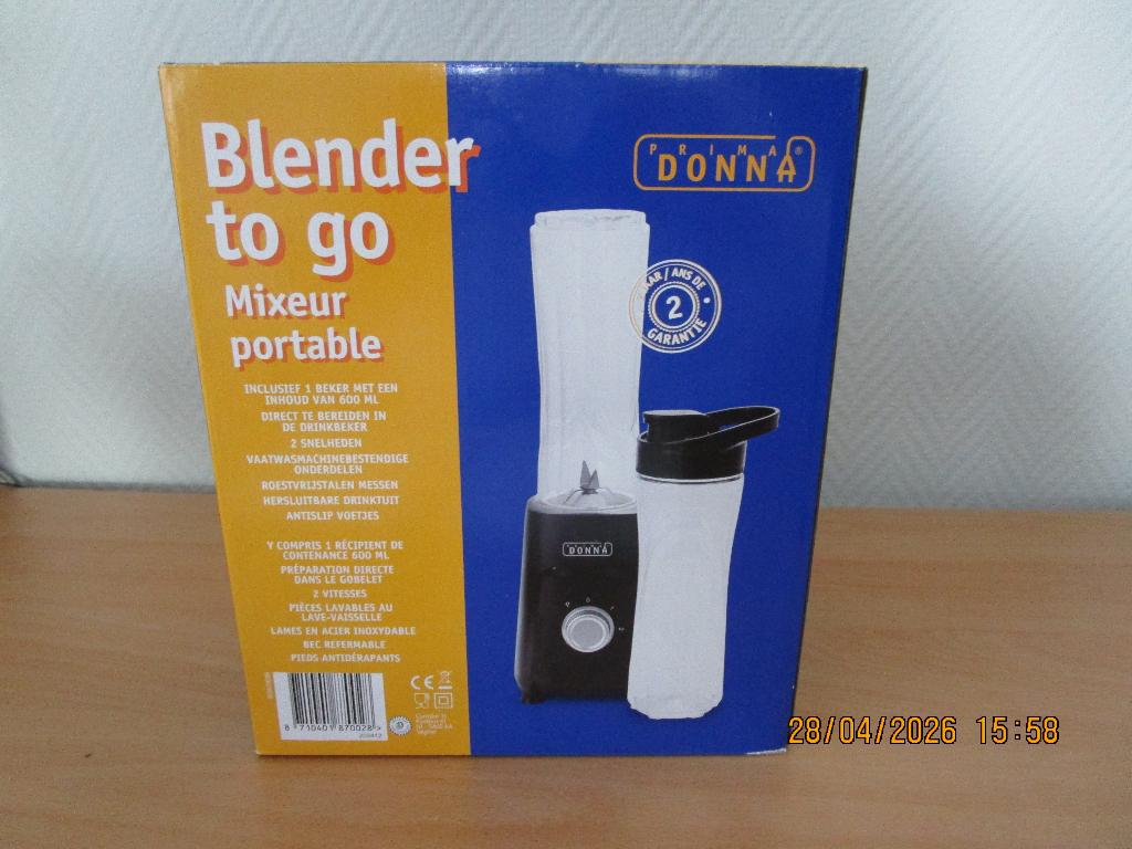 Blender to go van Prima Donna Nieuw in doos, Overige typen, Kunststof, Nieuw, Ophalen of Verzenden