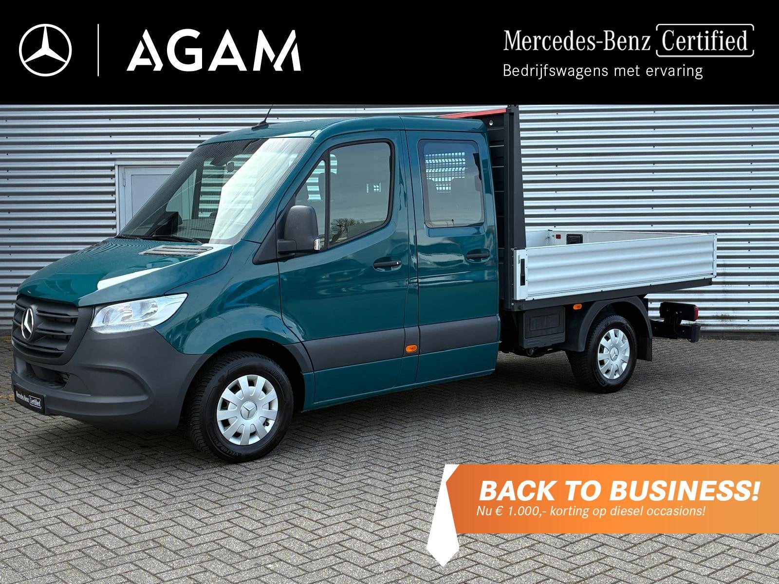 Mercedes-Benz Sprinter 317 CDI L2 DC Open Laadbak | 3500kg T