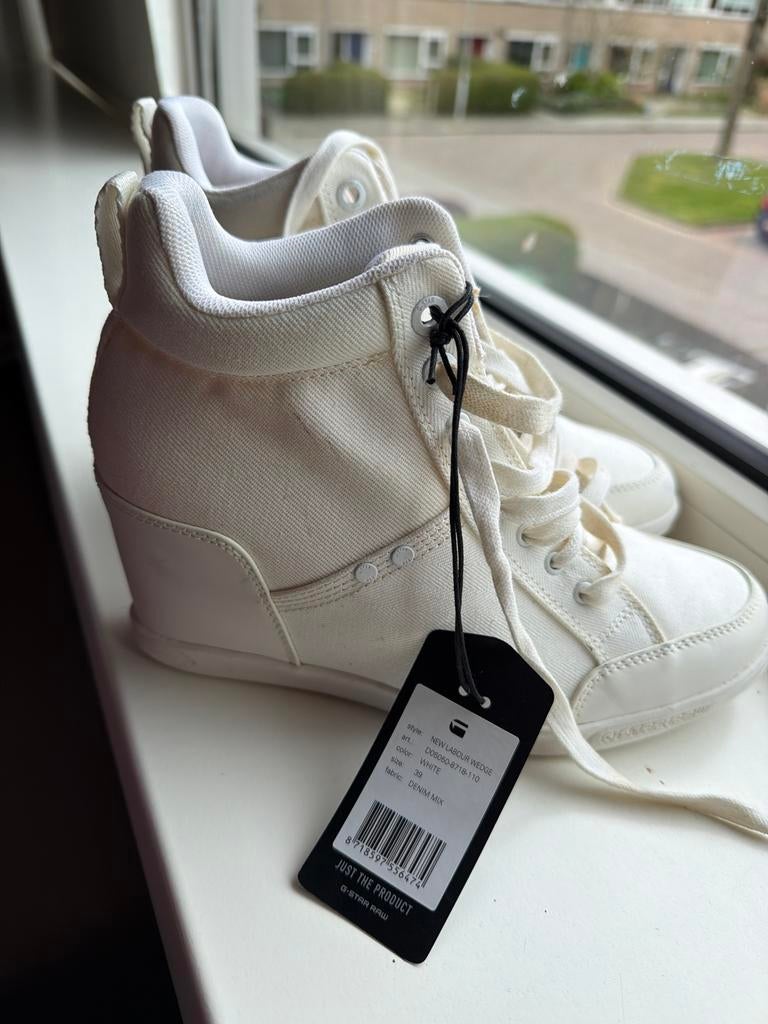 Nieuwe G-Star Raw NEW LABOUR WEDGE sneakers maat 39, Kleding | Dames, Ophalen of Verzenden, Nieuw, Wit, Sneakers of Gympen