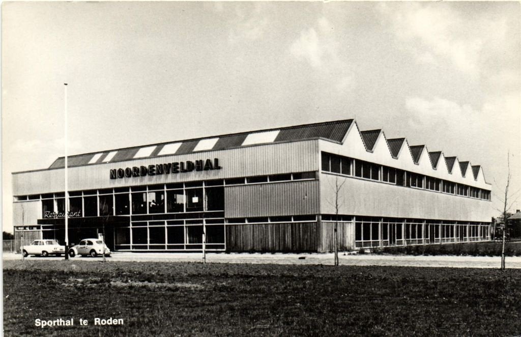Sporthal te Roden - Noordenveldhal - ongelopen, Verzamelen, Ophalen of Verzenden, 1960 tot 1980, Ongelopen, Drenthe