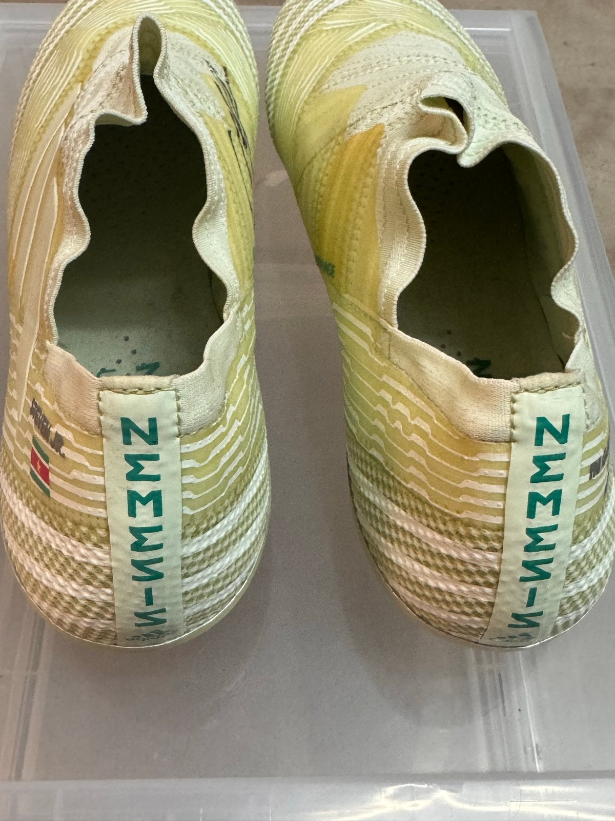 Gesigneerde Voetbalschoenen Steven Bergwijn, Ophalen of Verzenden, Gebruikt, Schoenen