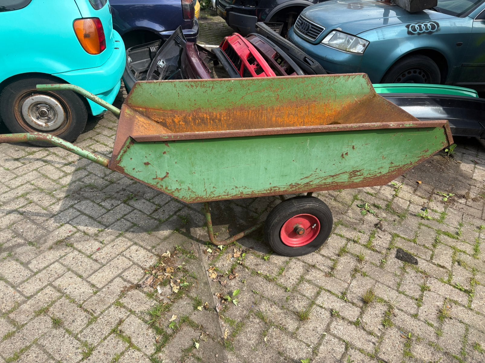 Grote kipkulli boerderij kruiwagen.stro,gras,hooi enz, Ophalen, Gebruikt, Handmatig, Tweewielig