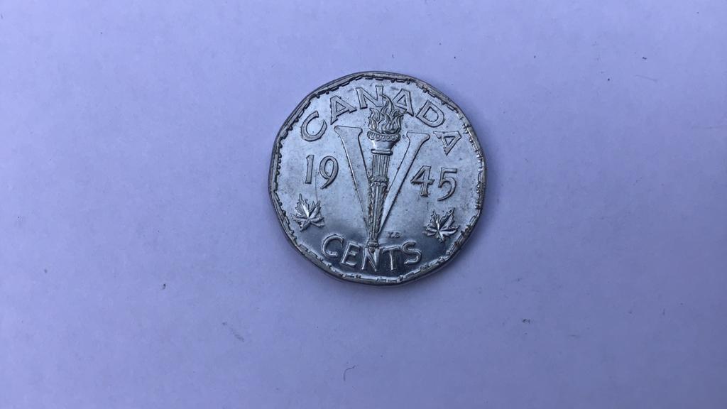 Canada libertynickel 1945., Ophalen of Verzenden