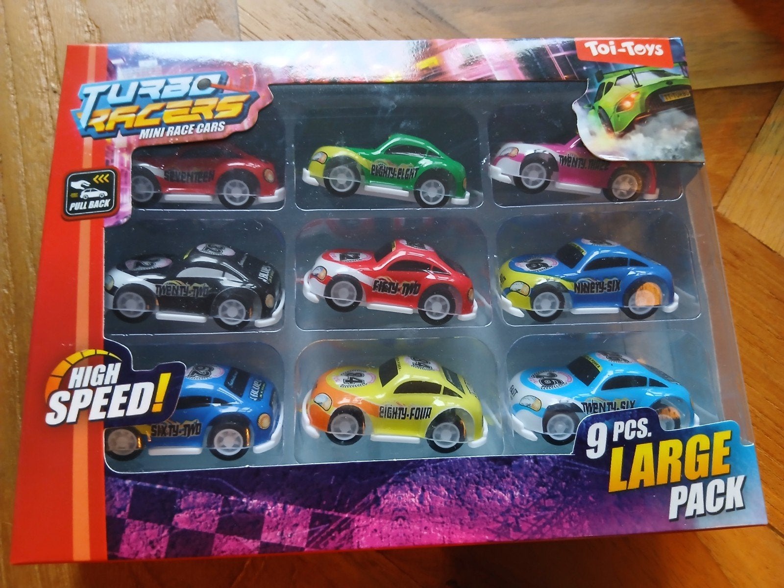 Toi-Toys Turbo Racers Mini Race Cars - 9 stuks, Ophalen, Nieuw