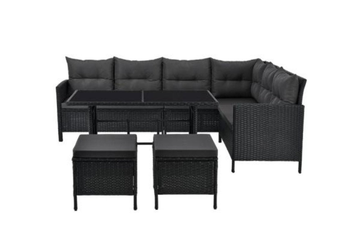 NIEUW in doos ongeopend polyratan loungeset, Ophalen, Nieuw