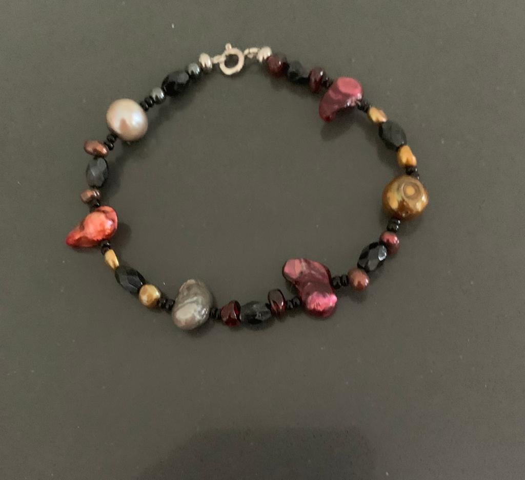 2x armband. Gecombineerd met edelsteen en zoetwaterparel, Ophalen of Verzenden, Nieuw, Met edelsteen