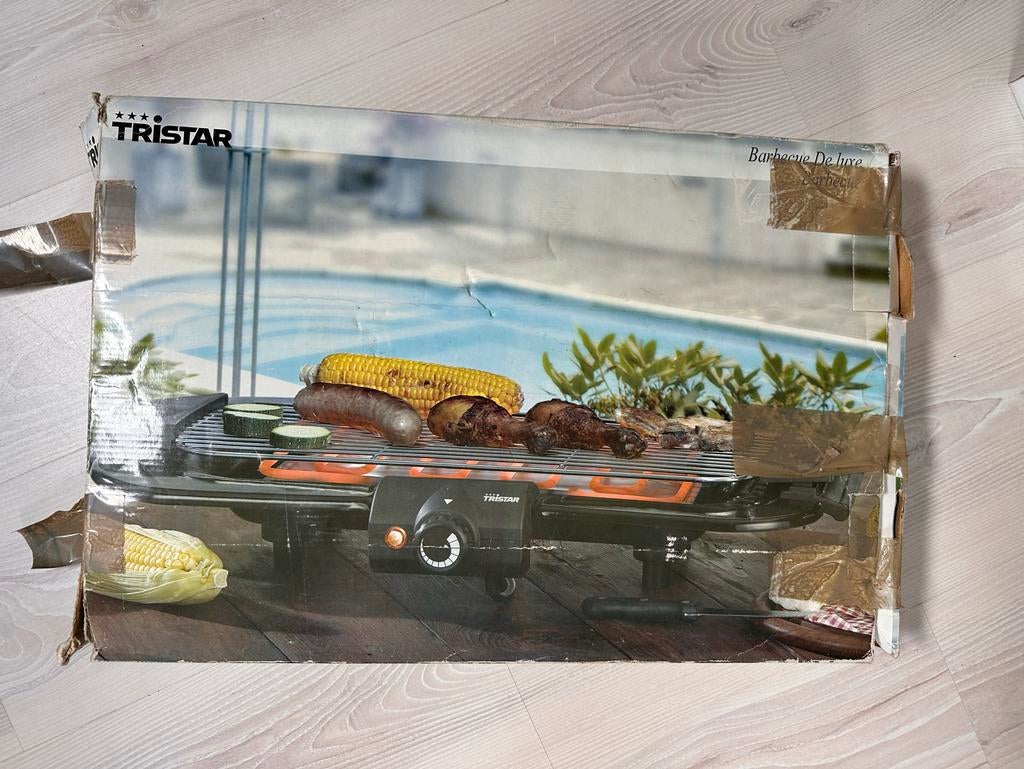 Tristar Barbecue Deluxe Elektrische Grill, Tuin en Terras, Barbecue-accessoires, Nieuw, Ophalen