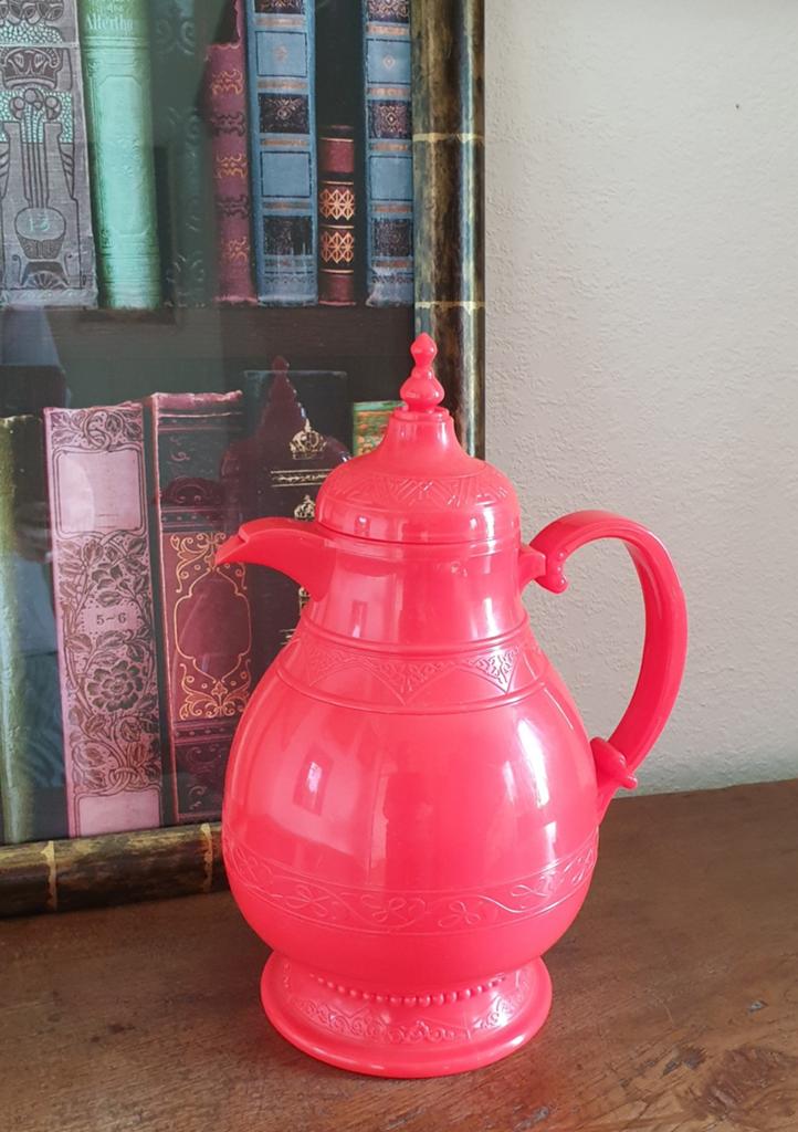 Fuchsia roze thermoskan Fatima van Present Time, Ophalen, Zo goed als nieuw, Kunststof