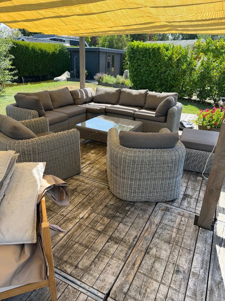 Grote loungeset, Tuin en Terras, Ophalen, 8 zitplaatsen, Loungeset, Wicker