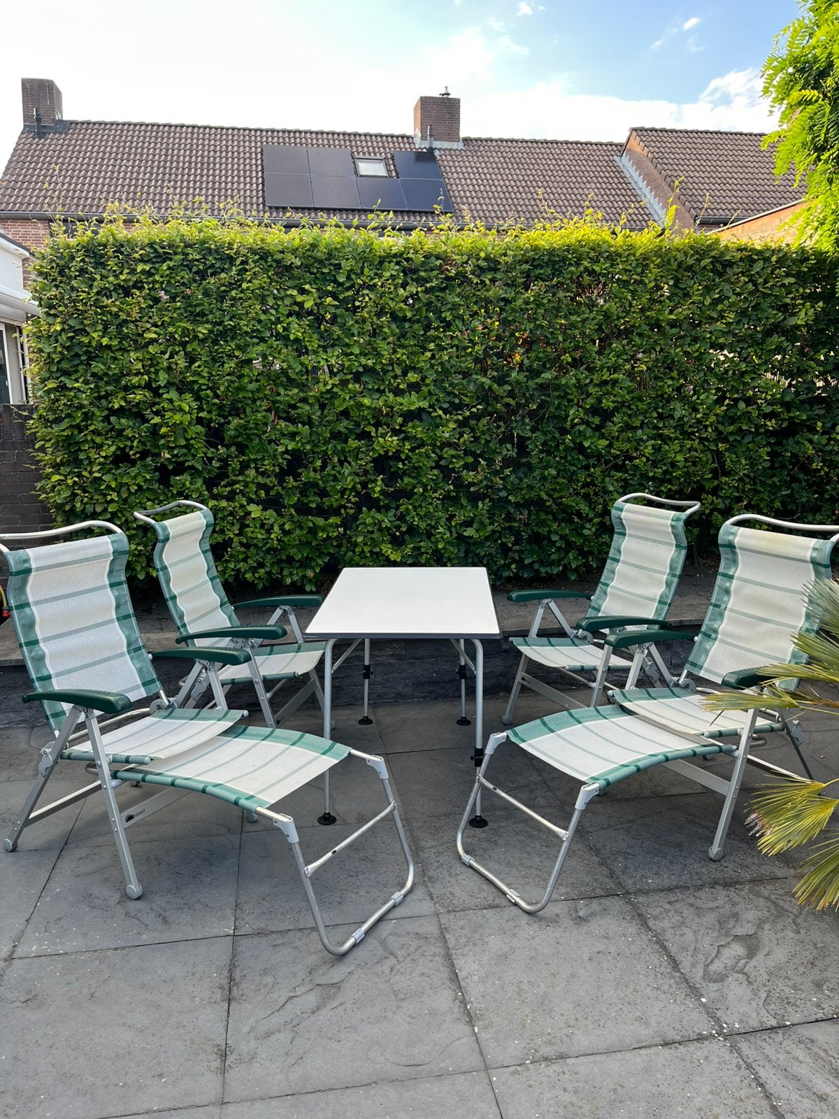 Te koop Dukdalf stoelen + tafel, Ophalen, Gebruikt, Campingstoel