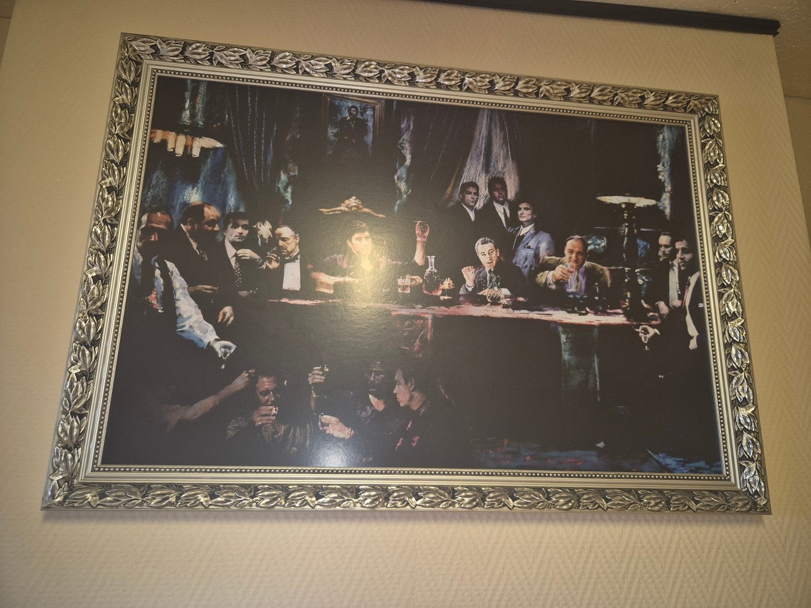 Uniek schilderij 'The Last Supper' in maffia-stijl, Huis en Inrichting, Woonaccessoires | Schilderijen, Tekeningen en Foto's, Ophalen