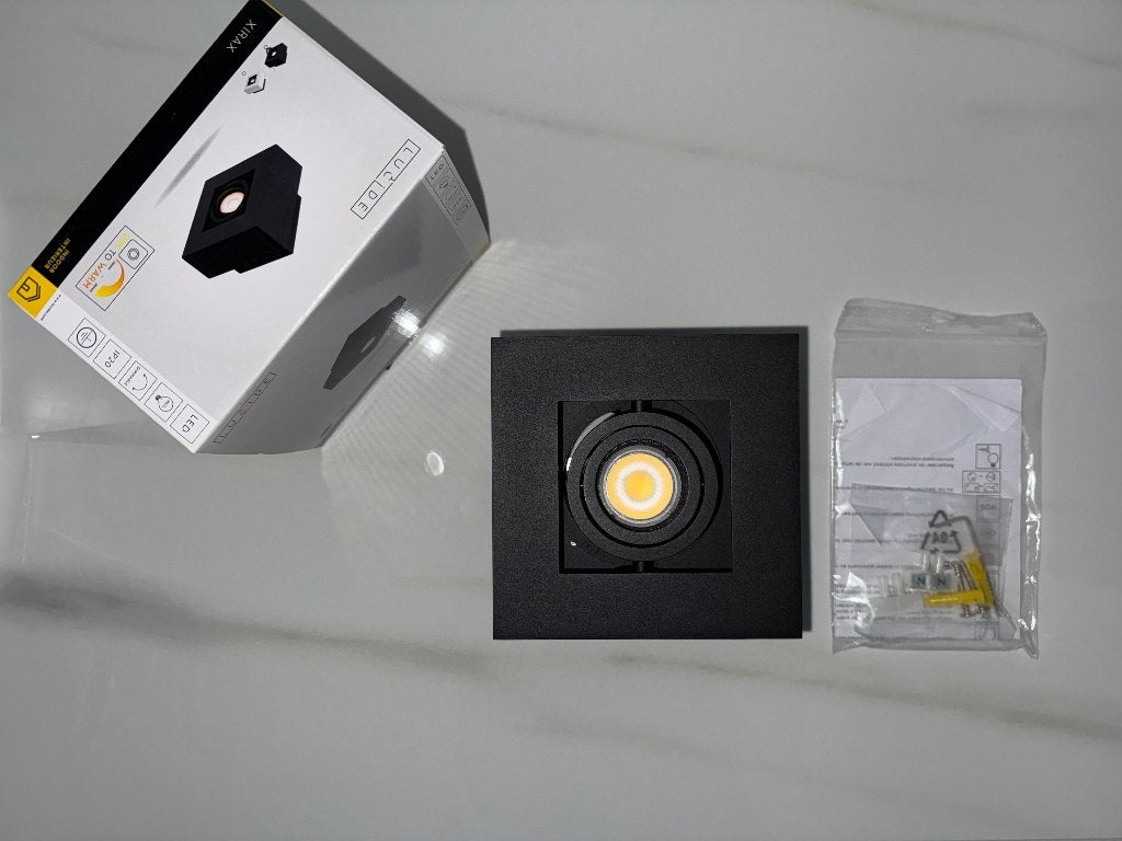 Lucide XIRAX - Plafondspot - LED Dim to warm - Zwart, Modern, Nieuw, Plafondspot, Ophalen of Verzenden