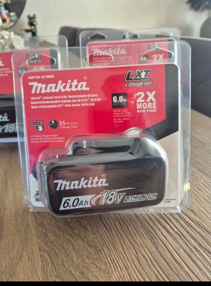 Nieuwe Makita 18V 6.0Ah LXT Lithium-Ion Accu (3 stuks), Ophalen of Verzenden, Nieuw, Overige typen